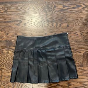 urban outfitters leather mini skirt